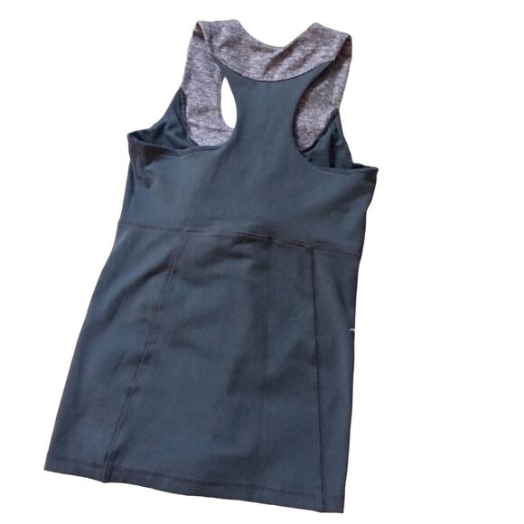 NEW OLD NAVY ACTIVE Heather Grey Built In Bra Workout Gym Tank Top Shirt XS - Picture 5 of 7